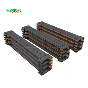 Hot Bán Thương Mại Kim Loại Hiển Thị Giá Cửa Hàng Tạp Hóa Gondola Siêu Thị Mỹ Phong Cách Kệ - Product Image 5