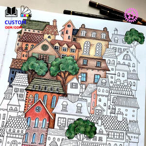 Impression personnalisée livre de poche pantone couleur croquis peinture livres de coloriage pour adultes de détente - Product Image 3