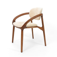 Chaises de salle à manger en bois massif avec revêtement et dossier en PU pour hôtels, restaurants, mobilier moderne de haute qualité de style nordique