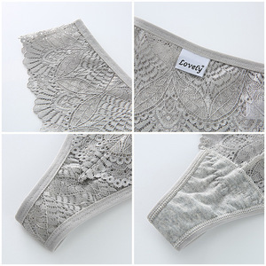 Culottes en dentelle sexy de style européen et américain pour femmes, lingerie sexy la plus vendue, strings, culottes taille basse à col en V - Product Image 4