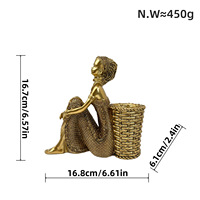 Figurine de rangement en résine dorée de luxe léger, motif exotique, texture tressée, pour décoration de table de salon, cadeau de pendaison de crémaillère
