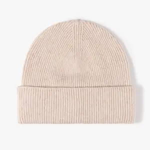남자의 겨울 뜨개질을 한 온난화 모자 평야 폴리에스테 모직 주문 베레모 모자