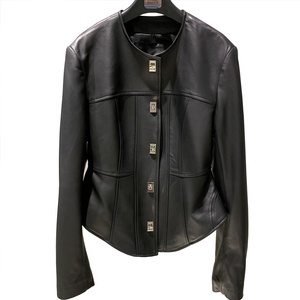 Giacche di vera pelle di agnello primavera <span class=keywords><strong>camicia</strong></span> di mezza lunghezza in pelle <span class=keywords><strong>giacca</strong></span> di pelle con bottone <span class=keywords><strong>donna</strong></span> - Product Image 1