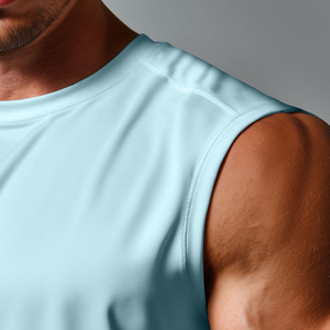 Low Price High Quality Breathable <b>Tank</b> <b>Top</b> For Men Knitted Polyester / Cotton Solid Pattern O-Neck Men <b>Tank</b> <b>Top</b> Summer Wear - Product Image 3
