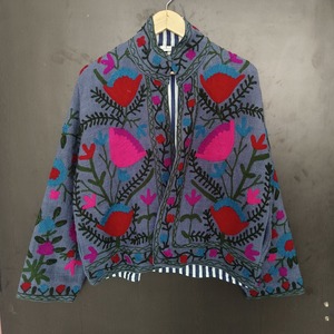 Veste pour femme en coton 100% respirant, réversible, tissée à la main, matelassée, écologique, pour l'automne et l'hiver - Product Image 3