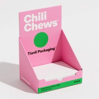 Boîte de présentation en carton à impression personnalisée Présentoir de comptoir Présentoir en papier au détail Étagère pliante en carton CDU Présentoir en carton prêt à l'emballage Boîte PDQ