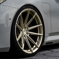 Jantes forgées SRD en or brillant à rayons multiples et concaves profonds de 18, 19 et 20 pouces, 5x112 5x120, pour BMW Audi