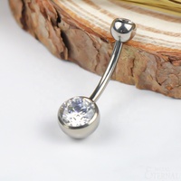 Piercing de bagues pour le ventre, Double bijou en métal ancien, titane, perçage interne, 1 pièce