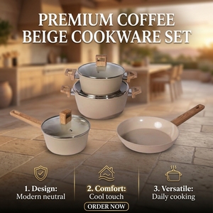 Ensemble de casseroles en aluminium forgé antiadhésif avec revêtement céramique, casseroles, poêles et faitouts <span class=keywords><strong>pour</strong></span> cuisinière à gaz et à <span class=keywords><strong>induction</strong></span> - Product Image 6