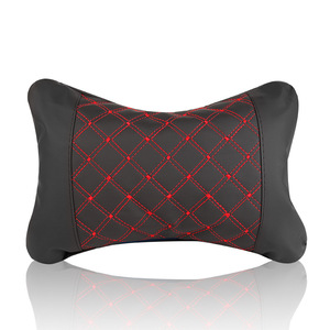 Travel <b>Pillow</b> Rectangle 20x18cm White Line <b>Neck</b> Support Car Use - Product Image 2