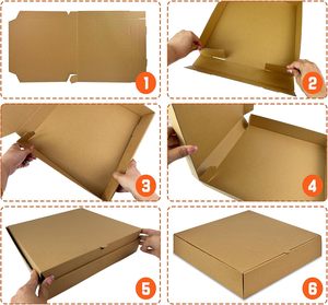 Boîtes à pizza et à sushi en carton recyclable avec fermeture magnétique, impression personnalisée, vente en gros, emballage pour la restauration rapide, 12 pouces - Product Image 4
