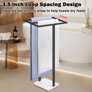 Portasciugamani Moderno Personalizzabile <span class=keywords><strong>per</strong></span> Casa e Hotel, Supporto da Terra <span class=keywords><strong>per</strong></span> Bagno e Toilette - Product Image 5