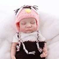 Poupée Bébé Reborn en Silicone Yeezwood de 43 cm, Jouet Réaliste et Tendance pour Enfants, Poupée Bébé en Silicone Véritable pour Fille
