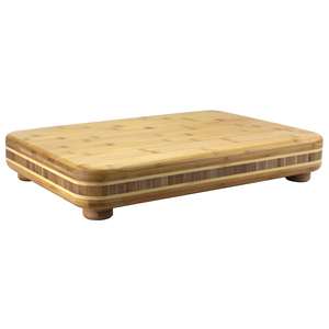 Bloc à découper en bambou, planche à découper en bambou pour la cuisine, plats en bois de bambou avec pied pour la préparation des aliments - Product Image 1