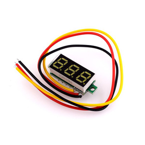 Voltímetro Digital de CC Hongwei de 0.28 Pulgadas, 0-100V, 3 Cables, Pantalla de Voltaje de Batería, Blanco - Product Image 1