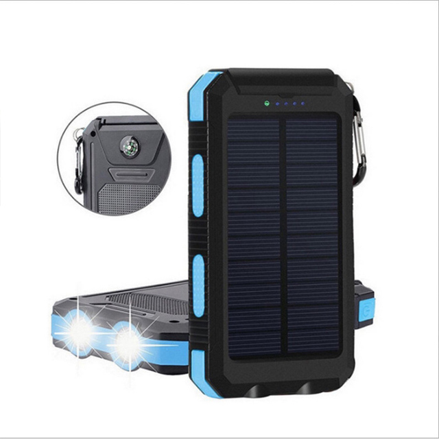 Slim Large Capacity Waterproof Solar Power Bank 20000mAh with Wireless & Quick Charging  Portable Charger for Outdoor