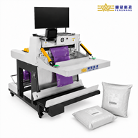 Machine automatique de conditionnement de sacs polyvalents pour l'emballage de colis e-commerce, le collage, la thermoscellage et l'étiquetage, à moteur