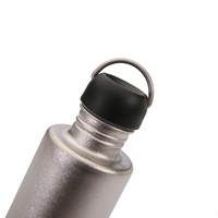 Bouteille d'eau en titane avec logo personnalisé, équipement de camping professionnel portable, randonnée, activités de plein air, capacité pondérée, sac emballé
