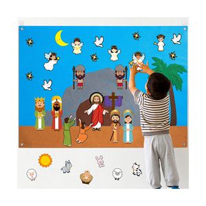 <span class=keywords><strong>Juego</strong></span> Educativo <span class=keywords><strong>de</strong></span> Historias Bíblicas para Niños, Tablero <span class=keywords><strong>de</strong></span> Fieltro con Historias <span class=keywords><strong>de</strong></span> la Natividad <span class=keywords><strong>de</strong></span> Jesús para Niños Pequeños - Product Image 1