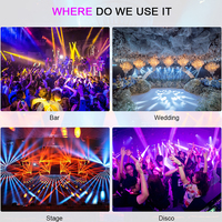Projecteur LED 7R Beam 230W avec anneau halo RGBW, super lumineux, double prisme à 24 facettes, DMX512, éclairage de scène, mariage, DJ