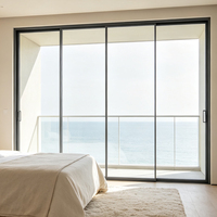 Porte coulissante en verre creux isolant thermiquement, anti-condensation, avec cadre en aluminium, idéale pour salle de piano - Offre Spéciale