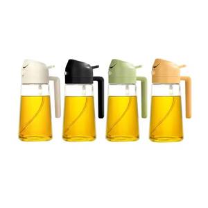 Erogatore di olio d'oliva 2-in-1 da 470ml e spruzzatore di <span class=keywords><strong>vetro</strong></span> con ugello nebulizzatore <span class=keywords><strong>per</strong></span> bottiglia di olio da cucina - Product Image 1