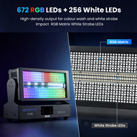 Projecteur Stroboscopique à Tête Mobile Big Dipper 350W RGBW 3-en-1 LED, Lumière de Scène Wash, Corps Entièrement en Aluminium Moulé Sous Pression, Écran Tactile pour DJ, Discothèque, Club