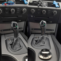 Kits d'intérieur de voiture Look carbone ABS noir argenté Pommeau de levier de vitesse LED pour BMW E82 E87 E46 E90 E92 E39 E60 E63 E38 E84 E83 E53 E89