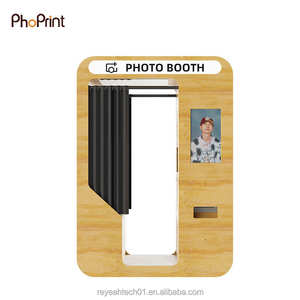 Ayrılabilir Retro ahşap Vintage Selfie düğün olay parti fotoğraf kabini Kiosk - Product Image 2