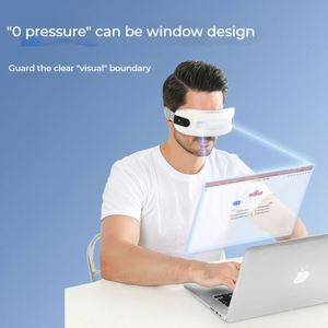 Masque de massage oculaire USB vibrant et chauffant avec fenêtre visible, Bluetooth, élimine les cernes, vente en gros usine - Product Image 5