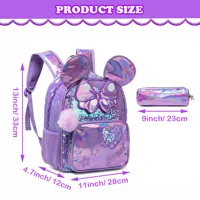 Sacs à dos Bunnyflyschool pour enfants, sac à dos mignon pour tout-petits, sac d'école maternelle, sac léger pour enfants, retour à l'école