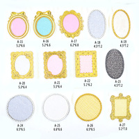 Présentoir de faux ongles rond ovales rétro, perles, pour Art de la manucure et de la pédicure, plateau de présentation, accessoire pour les yeux, pièces