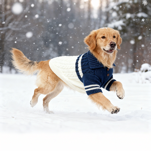 Gaya klasik ramah lingkungan kustom Sweater anjing rajutan katun poliester cetak musim dingin musim semi pabrik grosir pakaian hewan peliharaan - Product Image 2