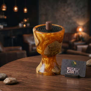 Brûleur d'encens en résine et bois coloré sur mesure de style moyen-oriental Mabkhara Oud Frankincense Holder - Product Image 1