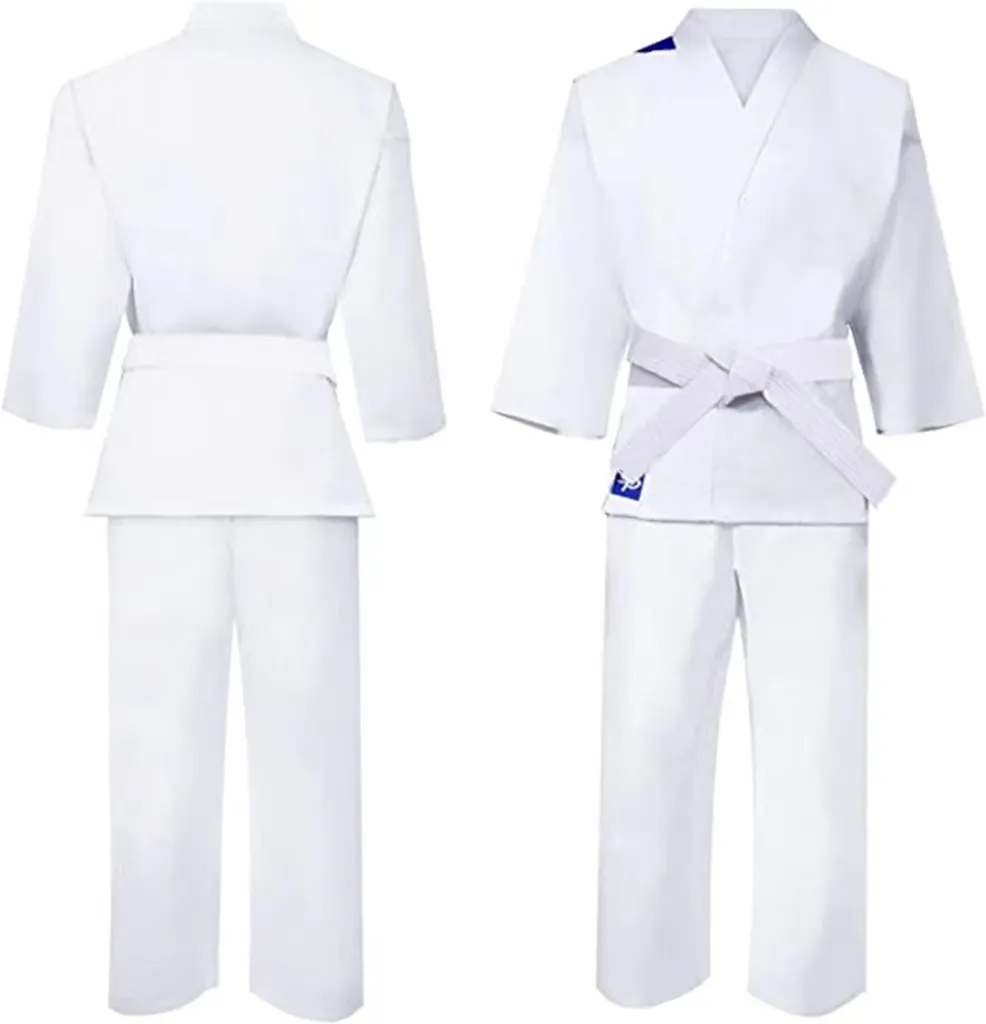 Martial Arts Training Karate Uniform White Color Lightweight Karate Gi Student Uniform with Belt for Children Adults
