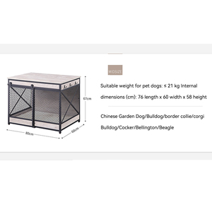 MOFESIPI-Jaula de madera para perro, jaula para interior, puerta corredera, para mascotas, mesa para casa de perro mediana y grande - Product Image 6