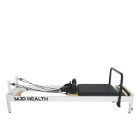 Reformer Pilates en érable massif MJD-M102C, entraîneur en aluminium blanc pour un entraînement de mise en forme du corps entier