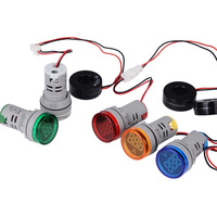 Compteur de courant circulaire ST16A-Surveillance AC 0-100A, affichage LED, transformateur de courant externe Ampèremètre rond 5 couleurs 60-500V