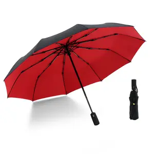 مظلة باراجوا للسيارات بتصميم أنيق شخصي وشعار مخصص مظلة صغيرة محمولة بمظلة مطر أوتوماتيكية مزدوجة الطبقة بثلاثة ظلال قابلة للطي