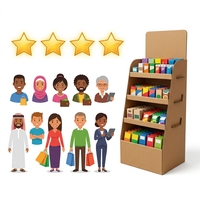 Support de présentation au sol en carton ondulé personnalisé pour biscuits et snacks - Présentoir de vente au détail écologique