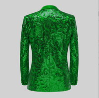 Vestes de costume pour hommes avec paillettes, sequins, boutons, pour soirée, danse, veste de soirée, costume de mariage, blazer pour homme, costume formel pour gentleman