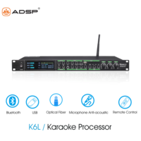 Système audio métallique 3 canaux ADSP K6L avec connectivité coaxiale, optique et USB, et télécommande pour usage domestique/KTV