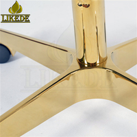 Base de chaise pivotante réglable en hauteur en or avec 4 griffes et roulettes