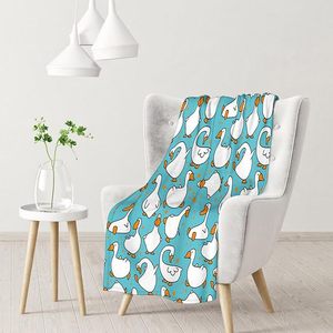 Minimalist Duck Flannel <b>Blanket</b> <b>Throw</b> <b>Blanket</b> Nap <b>Blanket</b> Machine Washable Fade Resistant for Bed Sofa Couch Custom Print - Product Image 1