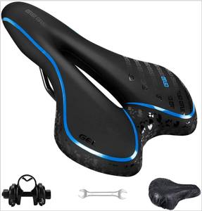 YAFEE舒适健身自行车座椅，用于骑行柔软舒适山路自行车鞍座新1pc/opp袋塑料/pvc YF-1034-7 - Product Image 3