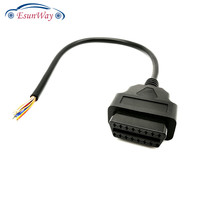 Adaptateur d'interface diagnostique pour voiture 30cm 16 broches OBDII OBD 2 OBD2 16 broches connecteur femelle à ouverture d'extension câble OBD
