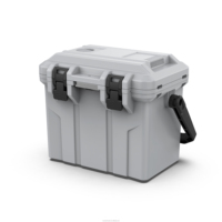 Équipement de pique-nique de camping en plein air, glacière à glace 16qt avec boîte sèche, glacière à injection pour le stockage des aliments