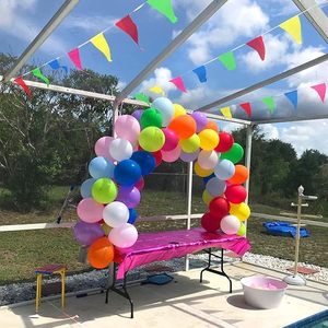 <span class=keywords><strong>Guirnalda</strong></span> de <span class=keywords><strong>Banderines</strong></span> Triangulares Multicolores Brillantes de Poliéster para Decoraciones de Cumpleaños, Bodas y Festividades - Product Image 6