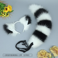 Accessoire de tête en peluche avec oreilles d'animaux KC, bandeau oreilles de renard fait main et queue de renard, ensemble pour cosplay et ornement quotidien