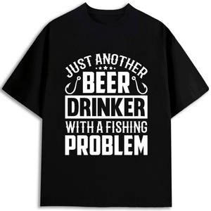 Camiseta de Algodón para Hombre, 180 g/m², Corte Regular, Cuello Redondo, Manga Corta, Estampada con Patrón, Tela Jersey Antiencogimiento - Product Image 1